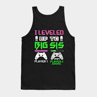 Leveled Up To Big Sister 2024 Cute  Going To Be A Big Sis Tank Top